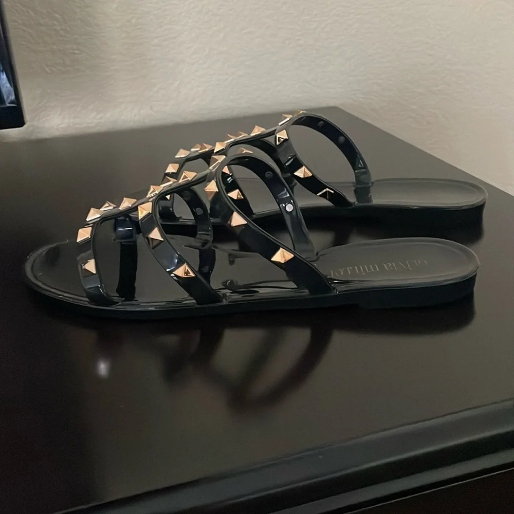 Olivia Miller Studded Sandals - Picture 1 of 4